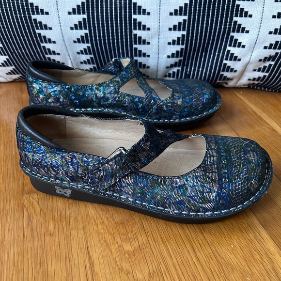 Alegria Mary Jane Multicolor Iridescent Leather 8-8.5/38 [EUC] - Picture 2 of 6